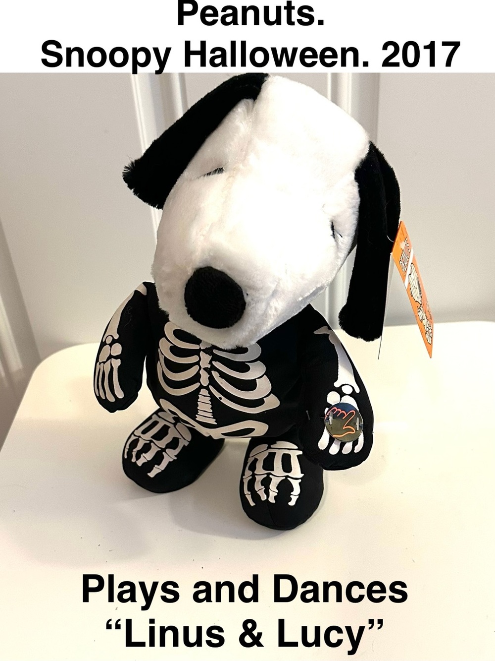 Peanuts Snoopy Halloween Skeleton Plush Music & Dance 2017 💀